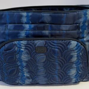 Lug Samba XL Shoulder Bag Navy and Sky Blue Adjustable Shibori Blue RFID